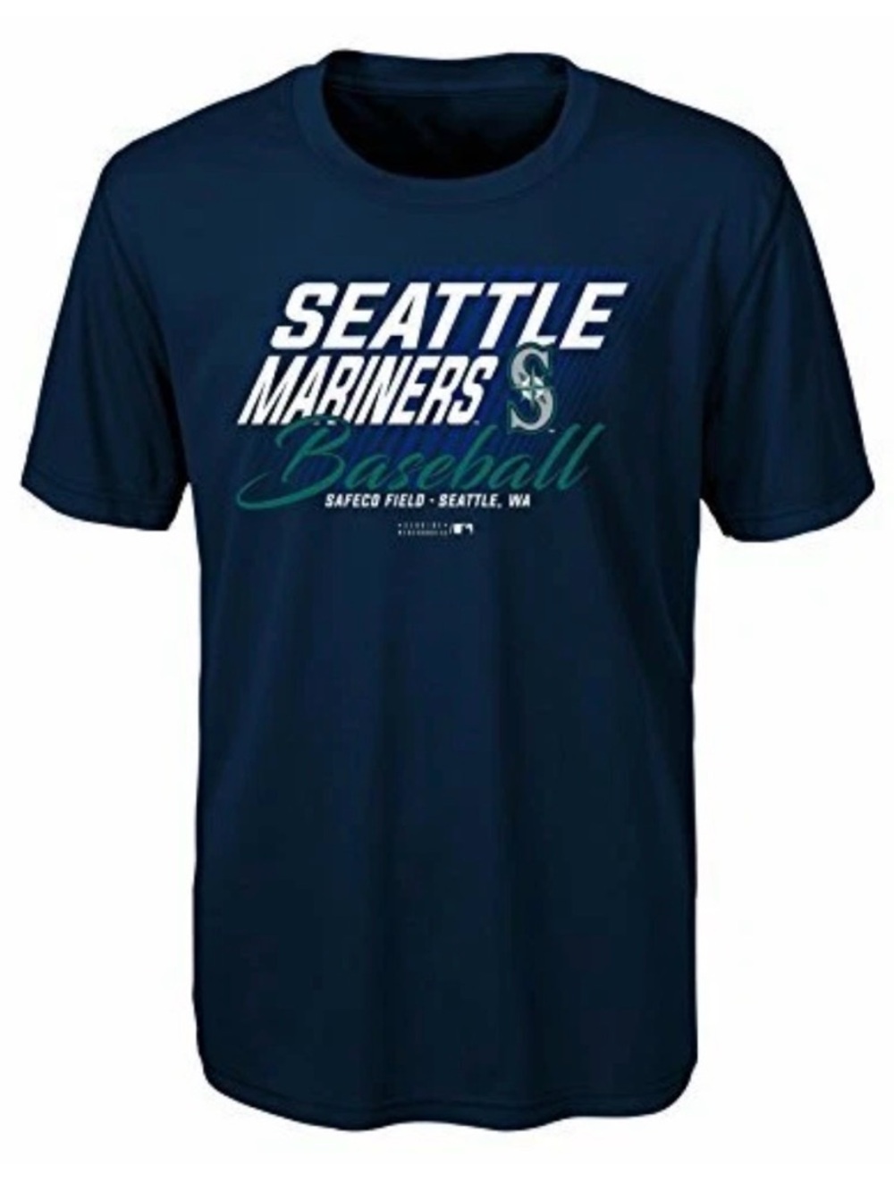 NWT [MLB] Seattle Mariners MLB Short-Sleeve Performance T-Shirt Navy Youth XL 18